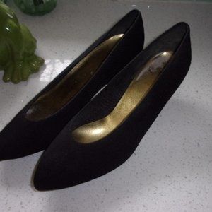 Dolce by Pierre Black Fabric Heels. Size 10